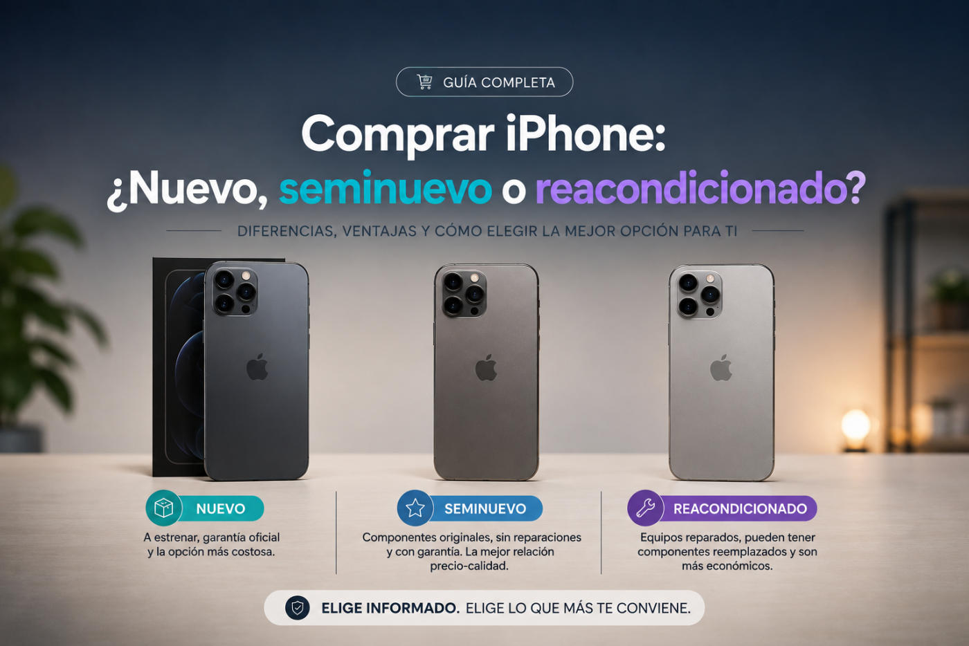 Comprar un iPhone: ¿nuevo, seminuevo o reacondicionado?